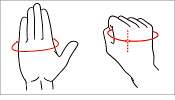 レーシンググローブ / カートグローブ サイズチャート