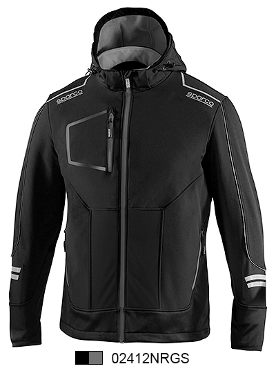 スパルコ TECH SOFT-SHELL ジャケット グレー/イエロー TECH SOFTSHELL